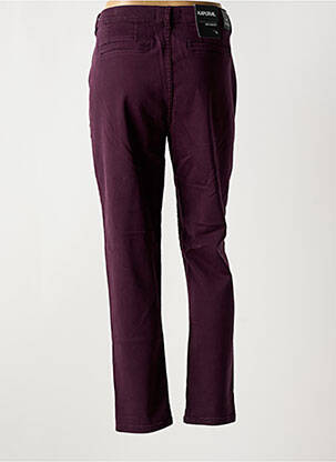 Pantalon slim tissage popeline taille normale violet KAPORAL femme