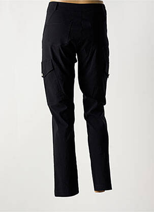 Pantalon slim tissage popeline taille normale noir EVA KAYAN femme