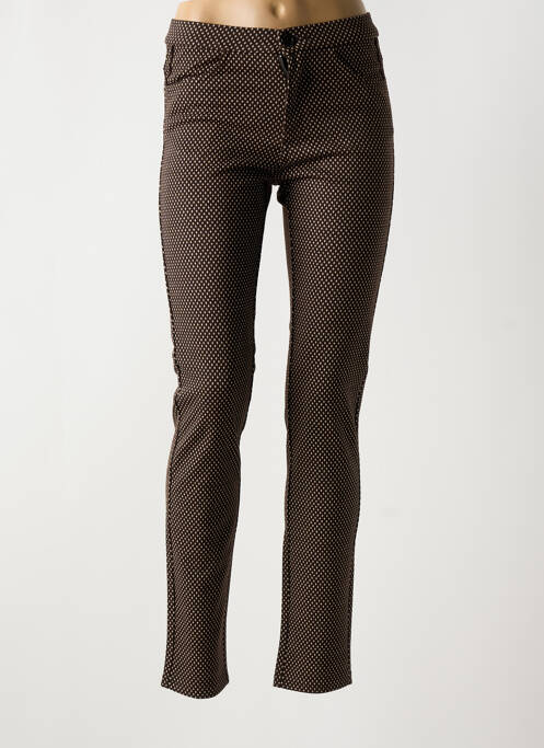 Pantalon slim marron BARILOCHE pour femme