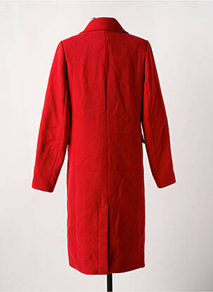 Manteau long coupe cintrée sans capuche rouge GARCIA femme