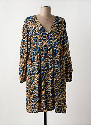 Robe mi-longue coupe évasée manches longues noir LOLA ESPELETA femme