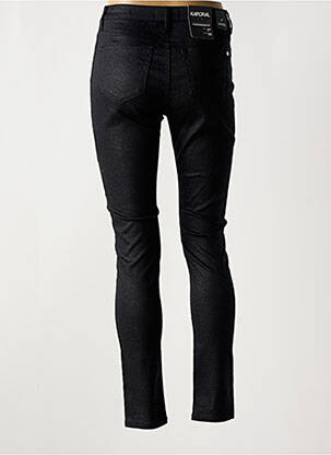 Pantalon slim tissage popeline taille normale noir KAPORAL femme