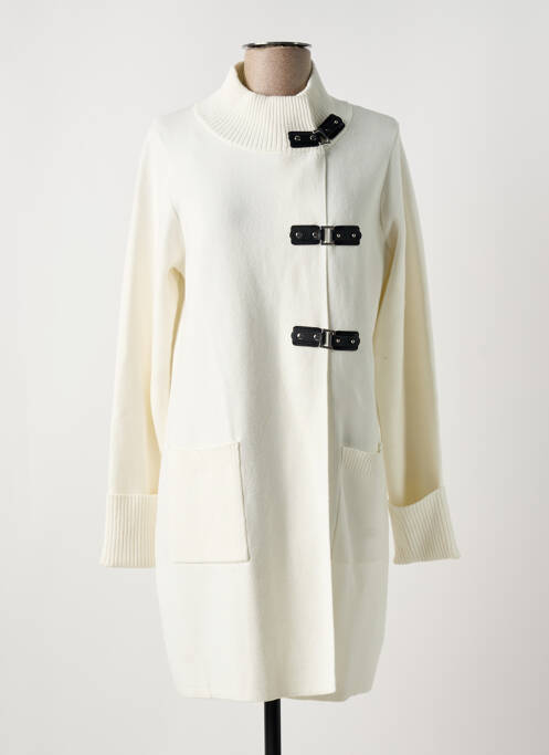 Gilet manches longues beige MARBLE pour femme