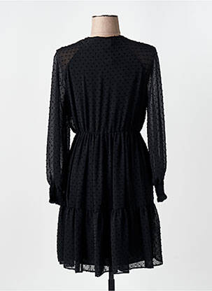 Robe courte manches longues manches longues noir BARILOCHE femme