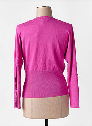 Pull col v manches longues rose MARBLE femme