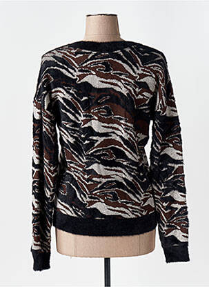 Pull col v manches longues noir EVA KAYAN femme