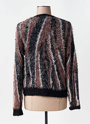 Pull col v manches longues noir MARBLE femme