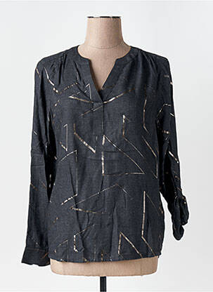 Blouse poignets boutonnés avec fente manches longues gris CECIL femme