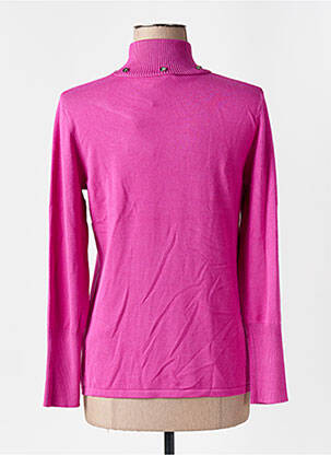 Pull col roulé coupe cintrée manches longues rose MARBLE femme