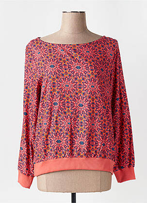 Sweat-shirt tissage jersey manches longues orange LA FIANCÉE femme
