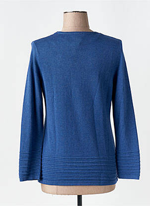 Pull tissage chiné manches longues bleu MARBLE femme