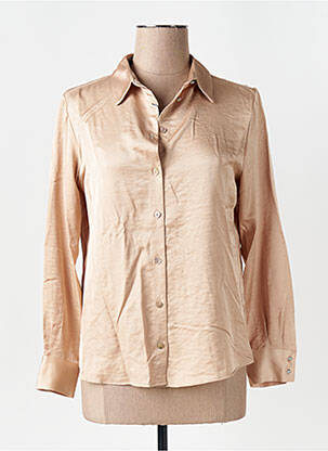 Chemisier coupe fluide manches longues beige BARILOCHE femme