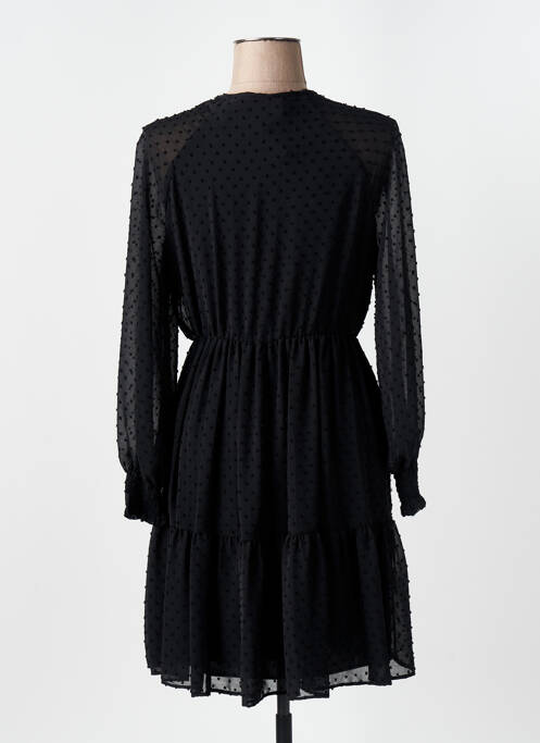 Robe courte manches longues manches longues noir BARILOCHE femme