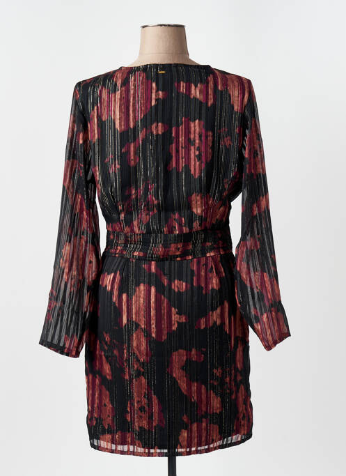 Robe courte manches longues manches longues noir KAPORAL femme