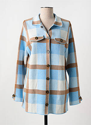 Veste casual col chemisier bleu MARBLE femme