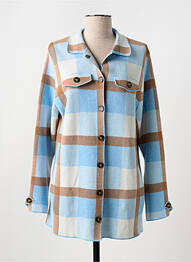 Veste casual col chemisier bleu MARBLE femme