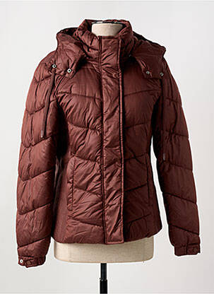 Doudoune poches a capuche marron TOM TAILOR femme