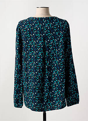 Blouse tissage popeline manches longues bleu CECIL femme
