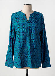 Blouse poignets boutonnés avec fente manches longues bleu CECIL femme