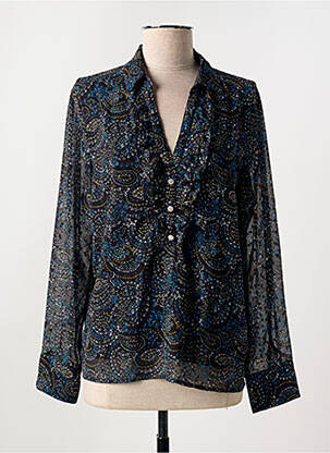 Blouse légère et transparente manches longues noir LA FIANCÉE femme