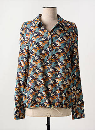Blouse manches longues manches longues bleu TONI femme