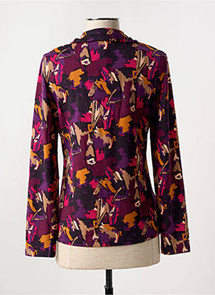 Chemisier coupe cintrée manches longues violet SURKANA femme