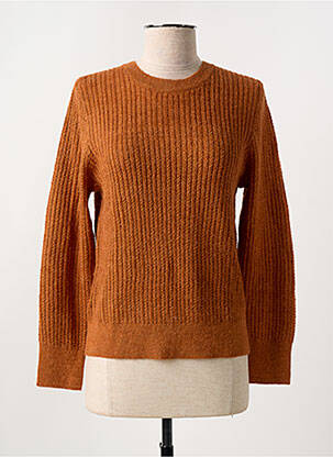 Pull stretch manches longues marron SURKANA femme