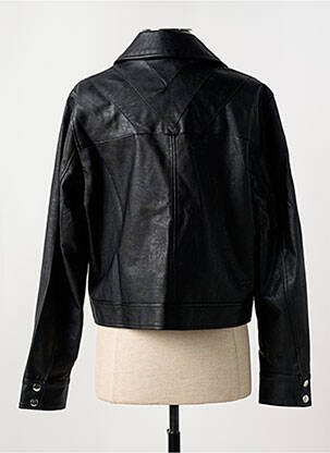 Veste simili cuir fermeture pressionnée noir TIFFOSI femme