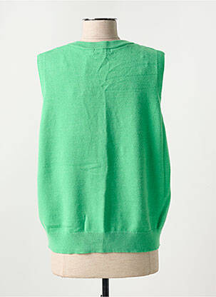 Gilet sans manche fermeture boutonnée sur le devant vert CECIL femme