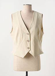 Gilet sans manche coupe cintrée beige TONI femme