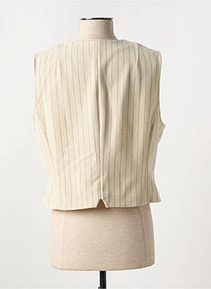 Gilet sans manche coupe cintrée beige TONI femme