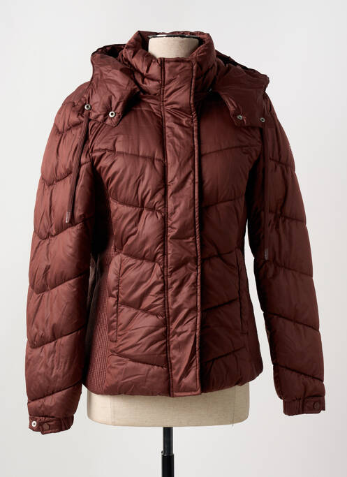 Doudoune poches a capuche marron TOM TAILOR femme