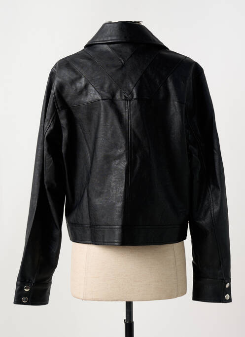 Veste simili cuir fermeture pressionnée noir TIFFOSI femme