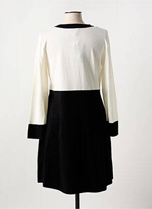 Robe mi-longue manches longues manches longues noir MARBLE femme