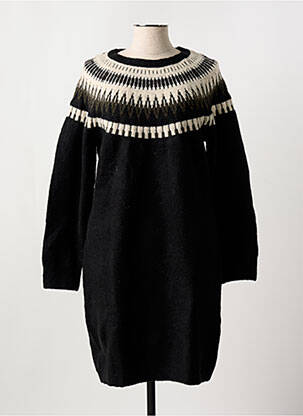 Robe pull coupe cintrée manches longues noir LA FIANCÉE femme