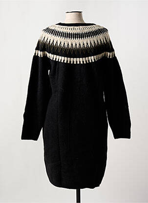 Robe pull coupe cintrée manches longues noir LA FIANCÉE femme