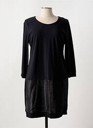 Robe mi-longue manches longues manches longues noir EVA KAYAN femme
