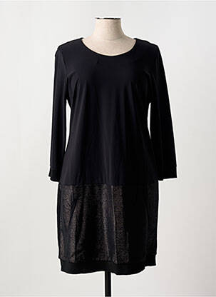 Robe mi-longue manches longues manches longues noir EVA KAYAN femme