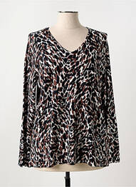 Pull col v manches longues noir MARBLE femme