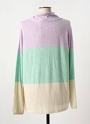 Pull coupe droite manches longues violet CECIL femme