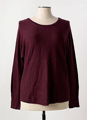 Pull coupe droite manches longues violet SOYACONCEPT femme