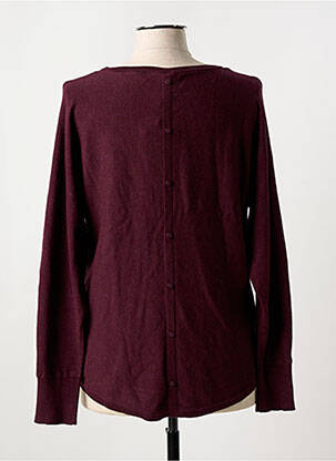 Pull coupe droite manches longues violet SOYACONCEPT femme