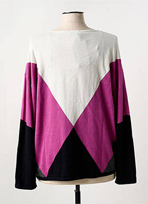 Pull coupe droite manches longues violet MARBLE femme