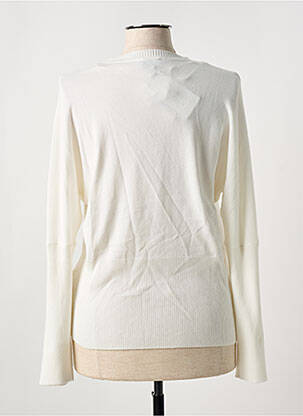 Pull coupe cintrée manches longues blanc MARBLE femme