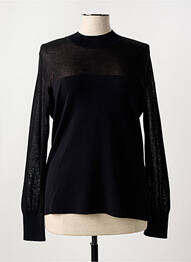 Pull coupe cintrée manches longues noir EVA KAYAN femme