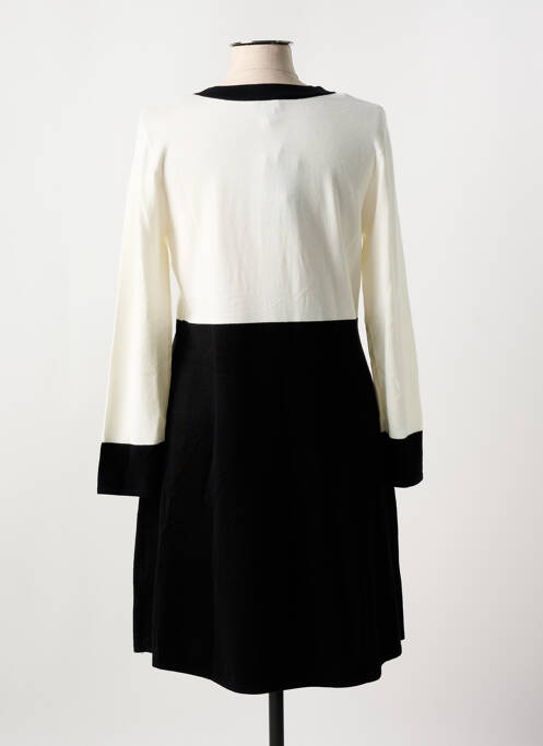 Robe mi-longue manches longues manches longues noir MARBLE femme