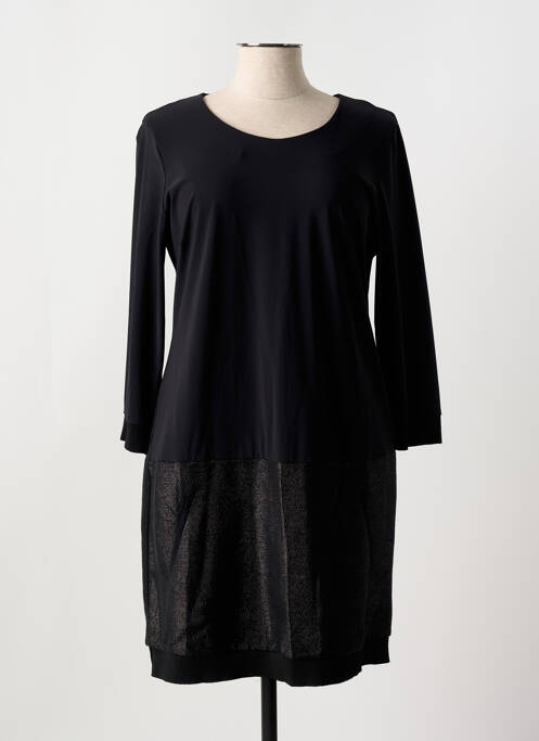 Robe mi-longue manches longues manches longues noir EVA KAYAN femme