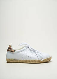 Espadrilles fermeture lacets talon plat jusqu'à 3cm blanc SMS femme