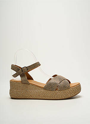 Sandales/nu pieds tissage satiné talon de 4 à 6cm beige ALIWELL femme