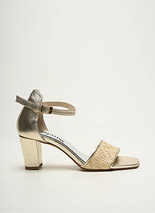Sandales/nu pieds matière lisse talon de 4 à 6cm or MYMA femme